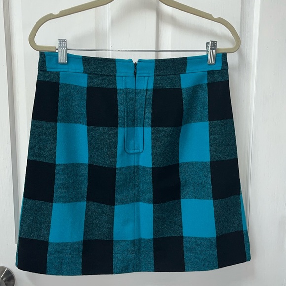 Banana Republic black and turquoise A line skirt size 8 - Picture 2 of 15